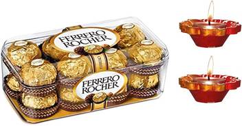 Ferrero Rocher Chocolate 16 Pcs 200 Grams With 2 Diwali Diyas Combo Price In India Buy Ferrero Rocher Chocolate 16 Pcs 200 Grams With 2 Diwali Diyas Combo Online At Flipkart Com