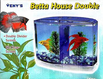 Veny S Betta House Double Betta Tank Rectangle Aquarium Tank