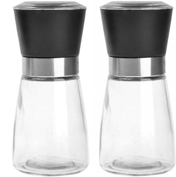 glass salt and pepper grinders