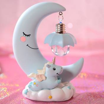 Bonzeal Crescent Moon Unicorn Led Table Lamp Gift For Diwali