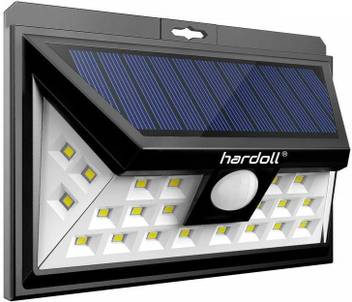 hardoll 24 led solar motion sensor light wide angle design with 3 leds both side for home garden outdoor solar light set