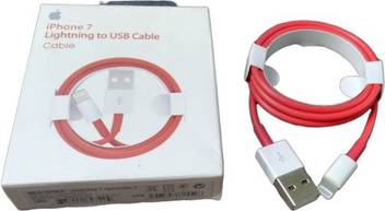 Crystal Digital Lightning Usb Cable For Iphone7 Red 1 M Lightning Cable Crystal Digital Flipkart Com