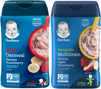 gerber lil bits oatmeal banana strawberry cereal
