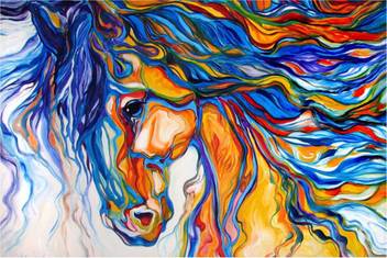 Abstract Horse Face Painting Paper Print Quotes Motivation