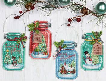 Counted Cross Stitch Christmas Ornaments
