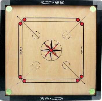 Bd Sports Small Size Carrom Board With Coinset Striker And Powder