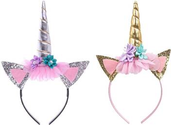 Party Propz Unicorn Head Band Combo Set For Unicorn Party Supplies