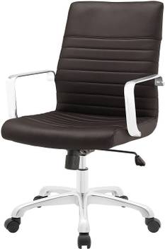 Finch Fox Medium Back Pu Leatherette Executive Desk Chair Employee Doctors Office Chair In Brown Leatherette Office Executive Chair Price In India Buy Finch Fox Medium Back Pu Leatherette Executive Desk Chair Employee Doctors Office Chair In Brown