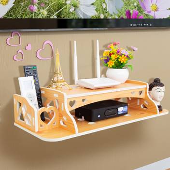 Wora Tv Set Top Box Rack Living Room Wall Mount Wifi Router Organizer Particle Board Wall Shelf Price In India Buy Wora Tv Set Top Box Rack Living Room Wall Mount Wifi Router