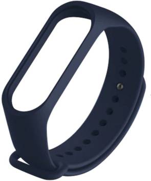 Microcart Silicone Strap For Models Xiaomi Mi Band 3 And Mi Band 4 With Plain Design And Deep Blue Color Device Not Included Smart Band Strap Price In India Buy Microcart