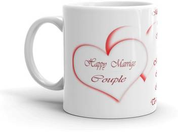 The Nk Store Happy Marriage Couple Multicolour Printed Coffee Tea Cup 330ml Coffee For Marriage Marriage Gift For Couple Ceramic Coffee Mug Price In India Buy The Nk Store Happy Marriage Personalized marriage gifts never go out of fashion, no giving a wedding gift for older couples is a chance to be creative, personal, and give them something they will treasure for a long time. flipkart
