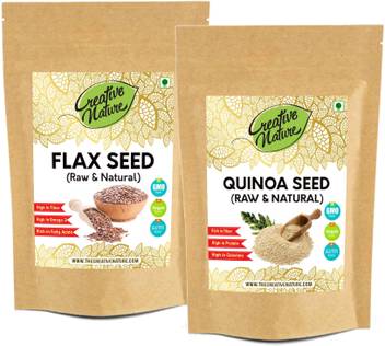 Creative Nature Combo Pack Of Flax Seed And Quinoa Seed 100 Gram Each Pack Raw Seed Seed Price In India Buy Creative Nature Combo Pack Of Flax Seed And Quinoa Seed