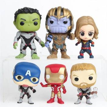 Toy Mela 6 Pcs Avengers End Game Doctor Strange Iron Man Spiderman Thanos Captain Marvel 10 Cms Action Figure Set 6 Pcs Avengers End Game Doctor Strange Iron Man Spiderman Thanos