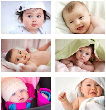 Set Of 6 Cute Baby Combo Posters Smiling Baby Poster Poster For Pregnant Women