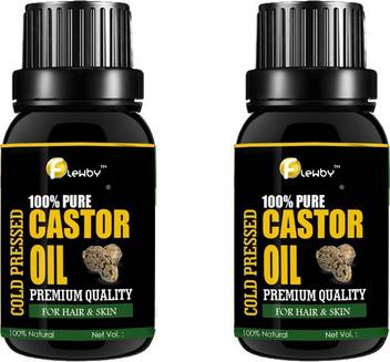 Flewby 100 Pure Castor Oil For Hair Eyelashes Nails Body Skin