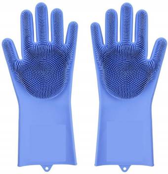 Vmoni Silicone Scrubbing Gloves Non Slip Dishwashing And Pet Grooming Magic Latex Gloves For Household Cleaning Great For Protecting Hands In Dishwashing Wet And Dry Disposable Glove Price In India Buy Vmoni