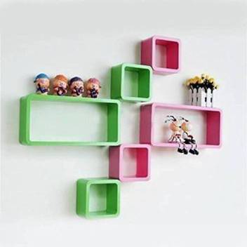 Village India Handicrafts Cube Wall Shelf Rectangular Wall Shelf Square Wall Shelf Wall