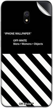 Gadgetswrap Gwac 2087 Printed Black Off White Wallpaper Redmi 8a