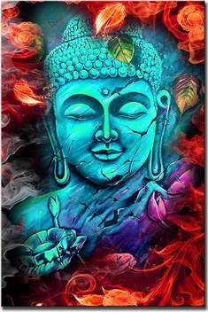 Loard Buddha Full HD Waterproof Vinyl Sticker Painting Poster for Home  Decor,Office, Hall,Living Room,Bedroom,Kids Room (12X18) Fine Art Print -  Religious posters in India - Buy art, film, design, movie, music, nature