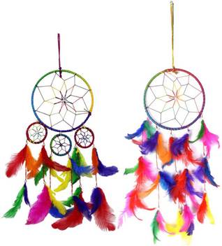 Ryme Car And Wall Hanging Multi Color Dream Catcher Pack Of 2