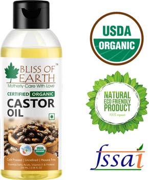 Bliss Of Earth 100ml Usda Organic Castor Oil For Hair Growth For