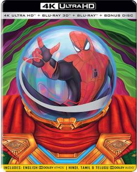Spider Man Far From Home Steelbook 4k Uhd Blu Ray 3d Blu Ray Bonus Disc 4 Disc Box Set Price In India Buy Spider Man Far From Home Steelbook 4k Uhd Blu Ray