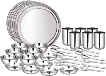 Shiv Pack Of 36 Stainless Steel Dinner Set Of 36 Dinner Set Price In India Buy Shiv Pack Of 36 Stainless Steel Dinner Set Of 36 Dinner Set Online At Flipkart Com