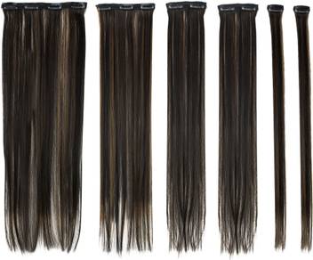 rozia extensions 24 straight full head 6 separate pieces synthetic clip in extensions hair extension