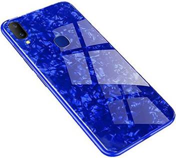 Shopsji Back Cover For Vivo U20 Blue Sj Hard Marble Glass Back