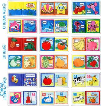 Funslane Baby Soft Cloth Books Non Toxic Fabric Baby First Book