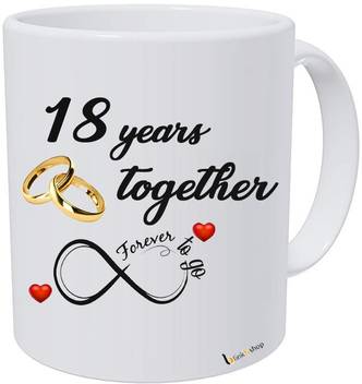 Blinknshop Happy 18th Marriage Anniversary 18 Years Love Ceramic