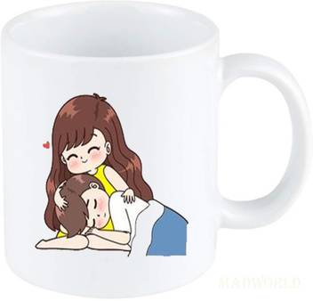 Madworld Caring Wife Best Attractive Quotes Image Printed Ceramic White Coffee Best Gift For Brother Friends Husband Wife Birthday Family Festival Lifepartner Any Occasion Ceramic Coffee Mug Price In India Buy Madworld Caring