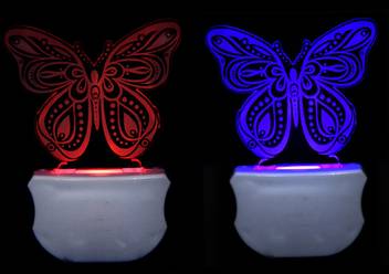 Gojeeva The Butterfly 3d Illusion 7 Multicolor Lighting Effect