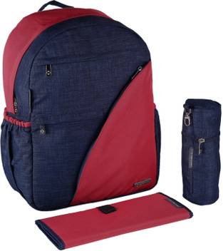 My Milestones Diaper Backpack Suave Denim Maroon Backpack Diaper Bag Buy Baby Care Products In India Flipkart Com