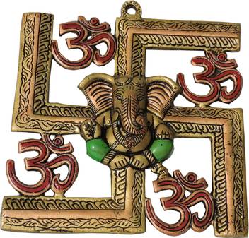 All Things Divine Beautiful Swastik Ganesha Om Wall Hanging For