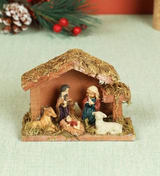 S K Bright Beautiful Christmas Crib Nativity Set Pack Of 1