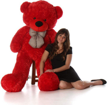 5 feet red teddy bear
