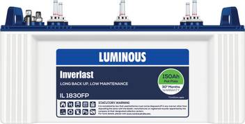 Luminous Inverlast Il1830fp 150 Ah Flat Plate Battery Flat Plate Inverter Battery Price In India Buy Luminous Inverlast Il1830fp 150 Ah Flat Plate Battery Flat Plate Inverter Battery Online At Flipkart Com