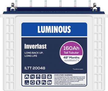 Luminous Inverlast Iltt20048 160ah Tall Tubular Battery Tubular Inverter Battery Price In India Buy Luminous Inverlast Iltt20048 160ah Tall Tubular Battery Tubular Inverter Battery Online At Flipkart Com