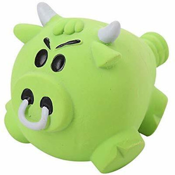 rubber cow dog toy