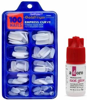 Sellrider Imported Best Quality Artificial Gold Finger Empress Curve 100 Tips Fake Nails With Glue White Pack Of 100 White Price In India Buy Sellrider Imported Best Quality Artificial Gold Finger Get the best deals on artificial nail tips. sellrider imported best quality artificial gold finger empress curve 100 tips fake nails with glue white pack of 100 white