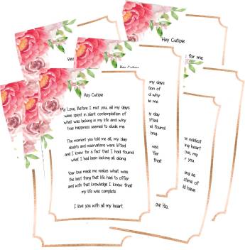 Oddclick Cute Romantic Love Letter For With Lovely Wrap Envelop