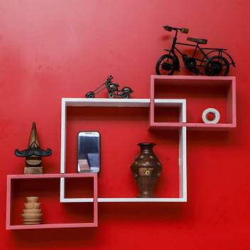 Shakti Trader Intersecting Wall Shelf For Home Decor Living Room