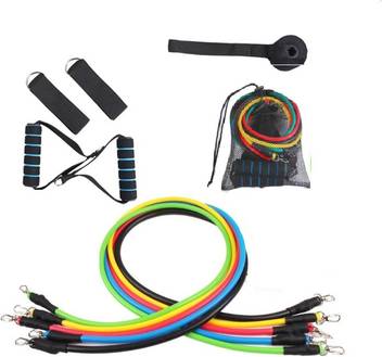 Nirva Exercise Bands 11 Pcs Workout Bands With Door Anchor Ankle Straps Resistance Tube Buy Nirva Exercise Bands 11 Pcs Workout Bands With Door Anchor Ankle Straps Resistance Tube Online At