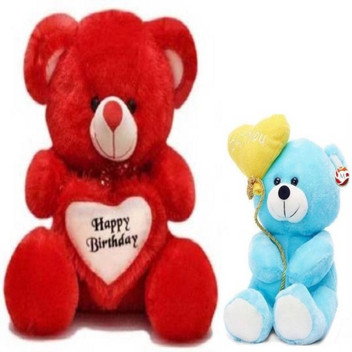red and blue teddy bear