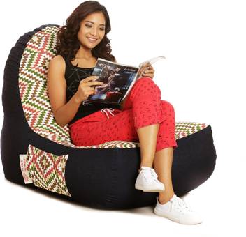 Style Homez Xxl Urban Cotton Canvas Paisley Printed Bean Bag Xxl