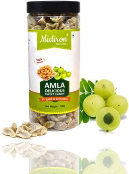 Midiron Natural Dehydrated Amla Candy Healthy Tasty Pack 500