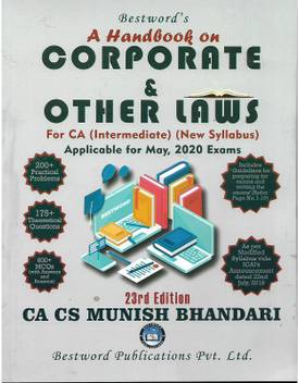A Handbook On Corporate Other Laws For Ca Intermediate New Syllabus For May 2020 Exams By Ca Cs Munish Bhandari Buy A Handbook On Corporate Other Laws For Ca Intermediate