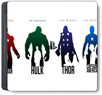 Gadgetswrap Ps4cs7686 Printed Iron Man Hulk Thor Captain