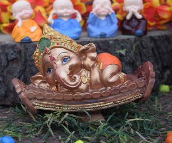 Gw Creations Graceful Cute Ganesha Lying On Chowki Ganesh Idols For Home Ganesha Idol Lord ganesha was the son of goddess parvati and lord shiva. flipkart